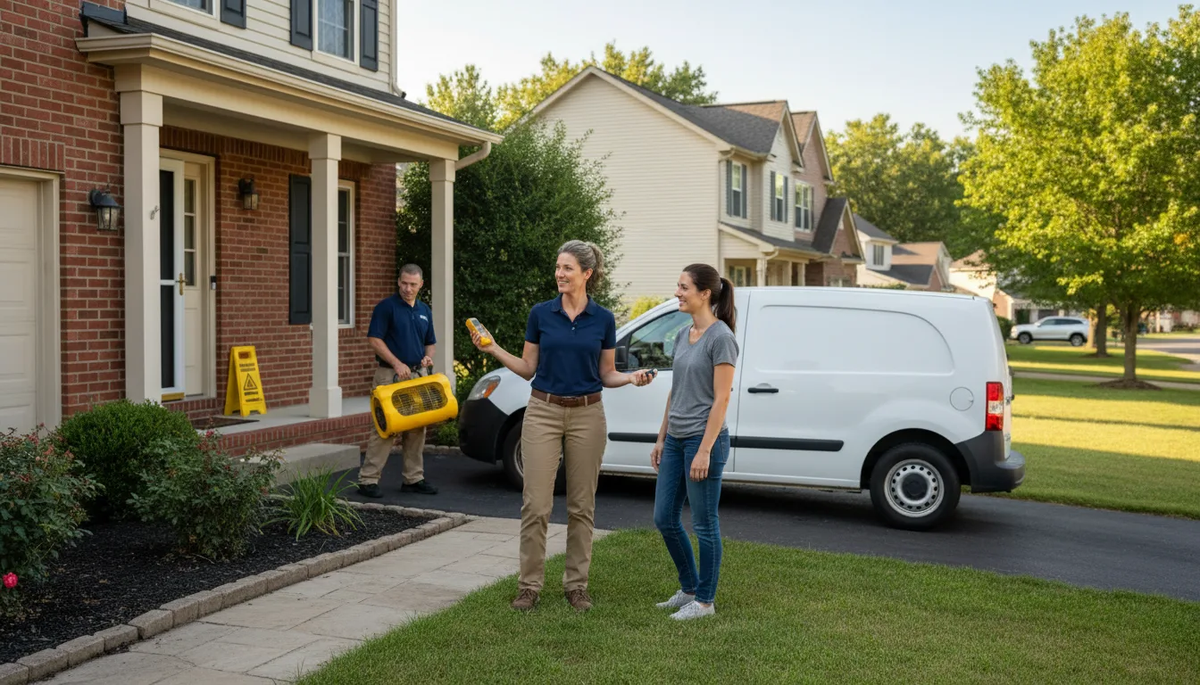 Residential water damage restoration in Gerlaw, IL